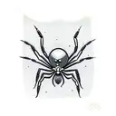 spider with an 8 and bow arrow  tattoo design idea
