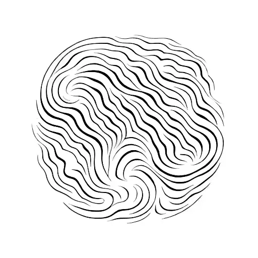 A stock market graph transformed into an intricate ocean wave tattoo design idea