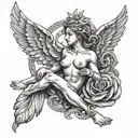 eros tattoo design idea