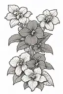 African Violets tattoo design idea