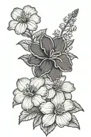 African Violets tattoo design idea