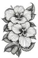 African Violet tattoo design idea