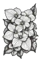 African Violet tattoo design idea
