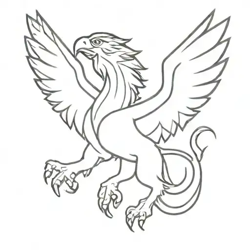 A tattoo of a gryphon symbolizing strength and protection tattoo design idea