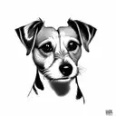 jack russell dog tattoo design idea