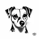 jack russell dog tattoo design idea