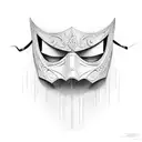 two masks tragicomedy tattoo design idea