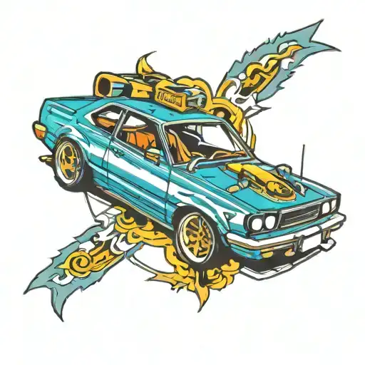 jdm cars tattoo design idea