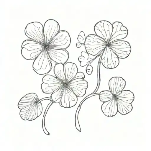 matching tattoo for 5 leaf clover tattoo design idea