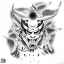 Japanese devil tattoo design idea