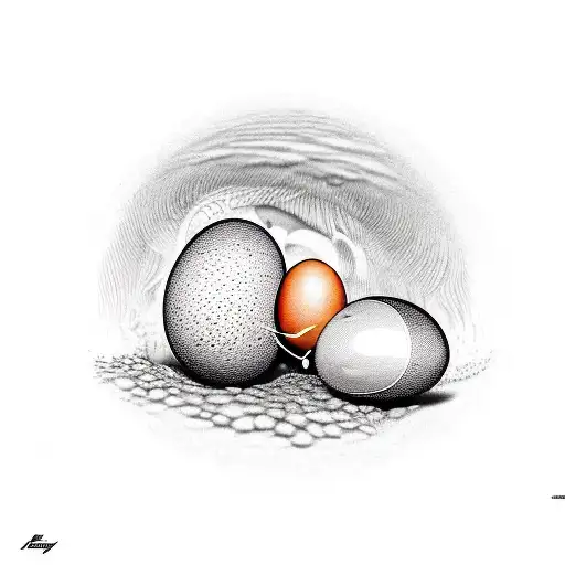 dormouse hatching from an egg that looks like the world  tattoo design idea