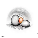 dormouse hatching from an egg that looks like the world  tattoo design idea