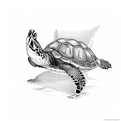 Turtle tattoo design idea