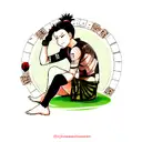Design a Shikamaru tattoo that incorporates his strategic mind, love for shogi, and connection to nature. tattoo design idea