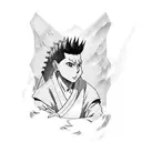 Design a Shikamaru tattoo that incorporates his strategic mind, love for shogi, and connection to nature. tattoo design idea