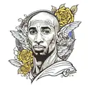 Kobe Bryant heaven tattoo design idea