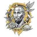 Kobe Bryant heaven tattoo design idea