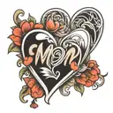 mom heart tattoo design idea