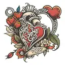mom heart tattoo design idea