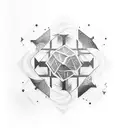 An abstract tattoo representing the connection between oil and future projects tattoo design idea