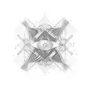 An abstract tattoo representing the connection between oil and future projects tattoo design idea