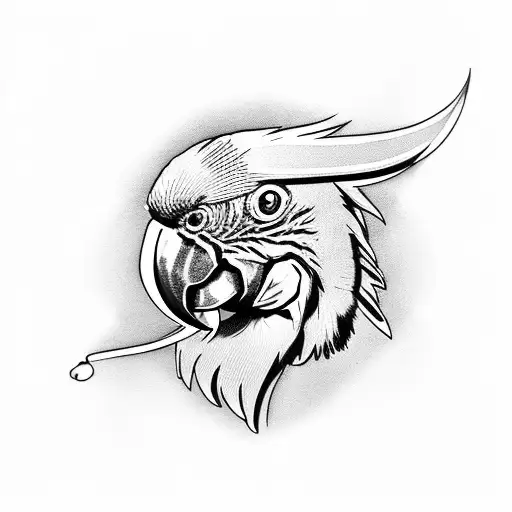 macaw tattoo design idea
