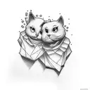 Couple tattoo minecraft tattoo design idea