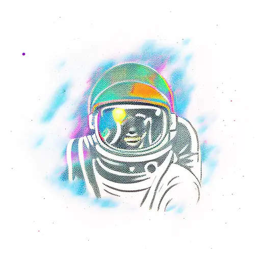 astronaut diver tattoo design idea