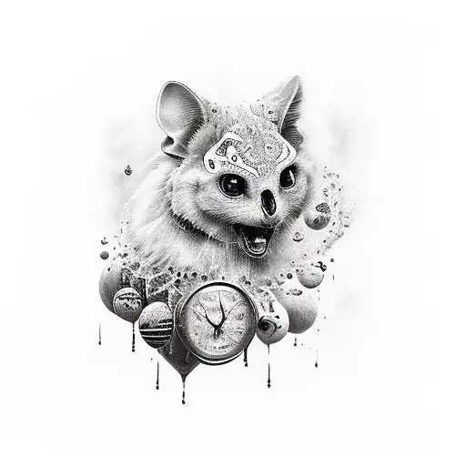 black heart  gloomy tattoo design idea