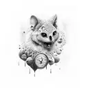 black heart  gloomy tattoo design idea