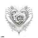black heart  gloomy tattoo design idea