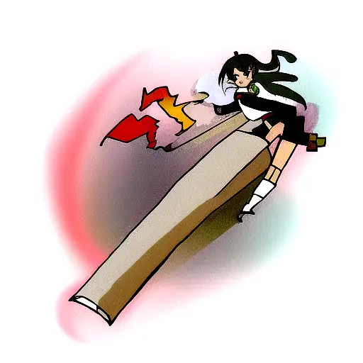 smoken blunt tattoo design idea