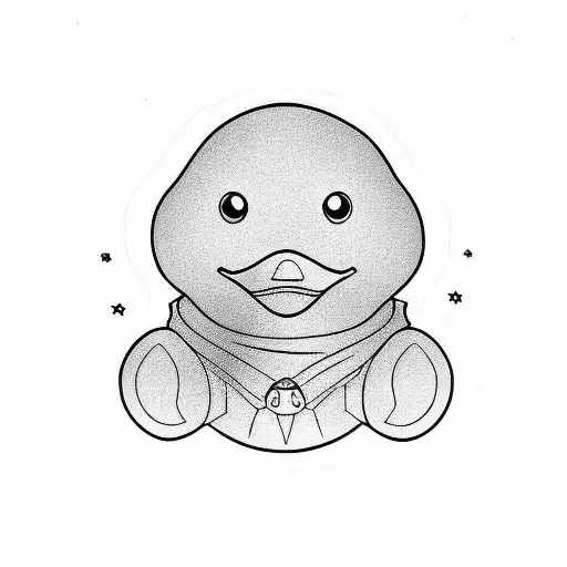 Rubber duck tattoo design idea