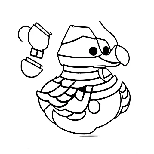 Rubber duck tattoo design idea