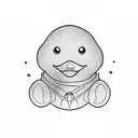 Rubber duck tattoo design idea