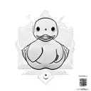 Rubber duck tattoo design idea