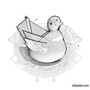 Rubber duck tattoo design idea