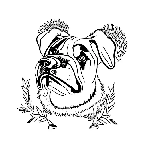 saint Bernard dog memory  tattoo design idea