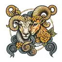 aries & gemini zodiac sign tattoo design idea