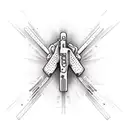 glock woth silencer  tattoo design idea