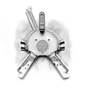 glock woth silencer  tattoo design idea