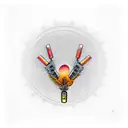 glock woth silencer  tattoo design idea