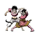 Monkey d luffy gear 5 tattoo design idea