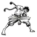 Monkey d luffy gear 5 tattoo design idea