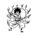 Monkey d luffy gear 5 tattoo design idea