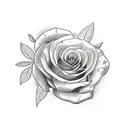 clock and roses tattoo design idea