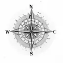 steampunk compass tattoo design idea