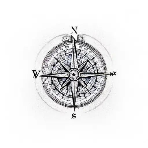 Norse compass and Irish knot tattoo design idea
