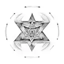 unicrusal hexagram tattoo design idea