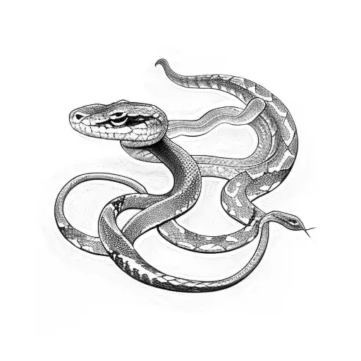 A snake wrapped around a sword tattoo design idea